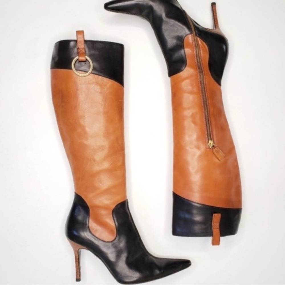 DOLCE & GABBANA LEATHER RIDING BOOTS